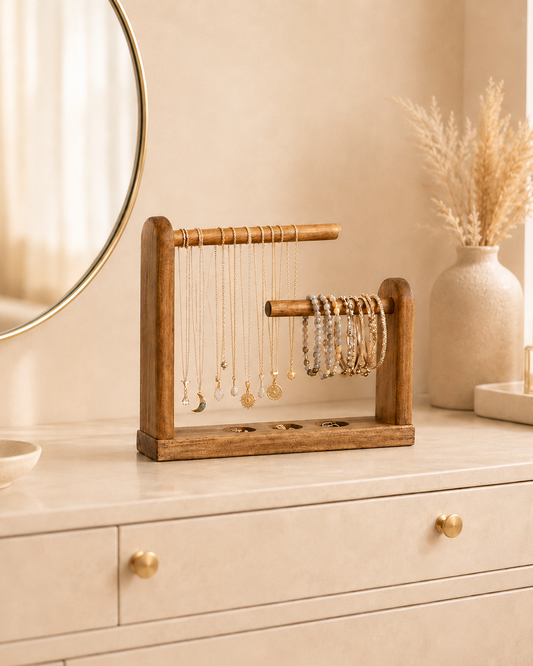 Le Bijoux Stand | Wooden Jewelry Organizer