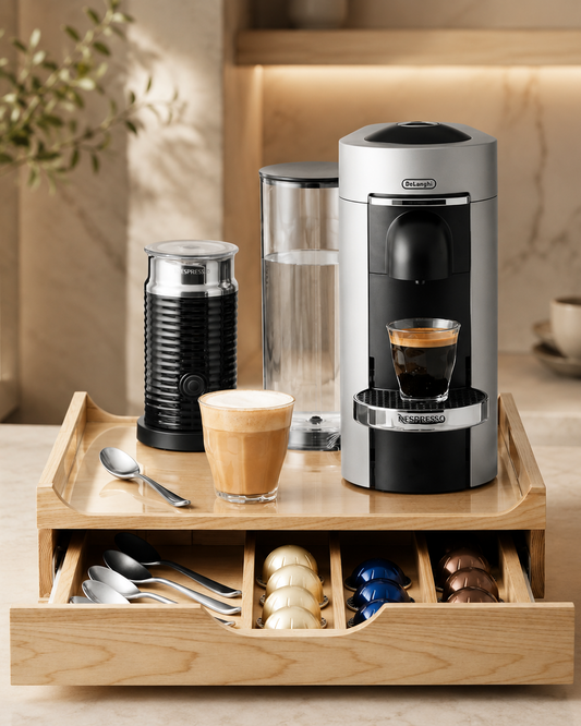 Le Café Drawer | Wooden Coffee Station Organizer