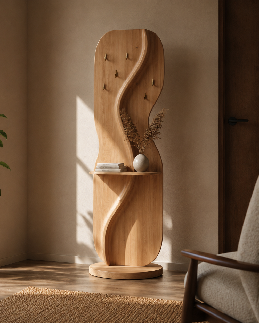 Le Miro Flow | Sculptural Mirror & Entry Organizer