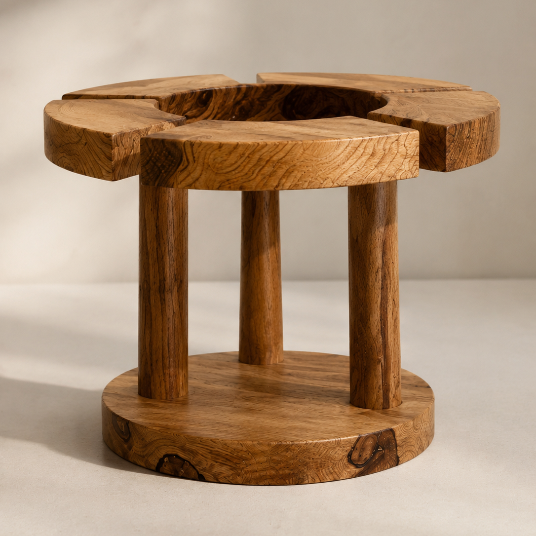 Le Glass Stand | Wooden Glass Holder