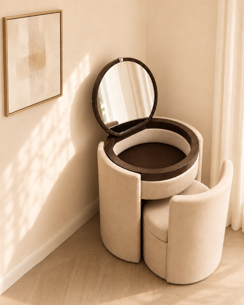 Le Vanity Secret | Hidden Makeup Storage Ottoman