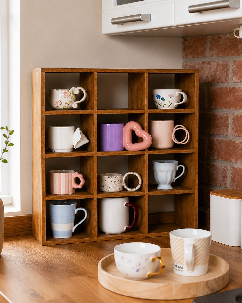 Le Mug Corner | Wooden Mug Display Organizer