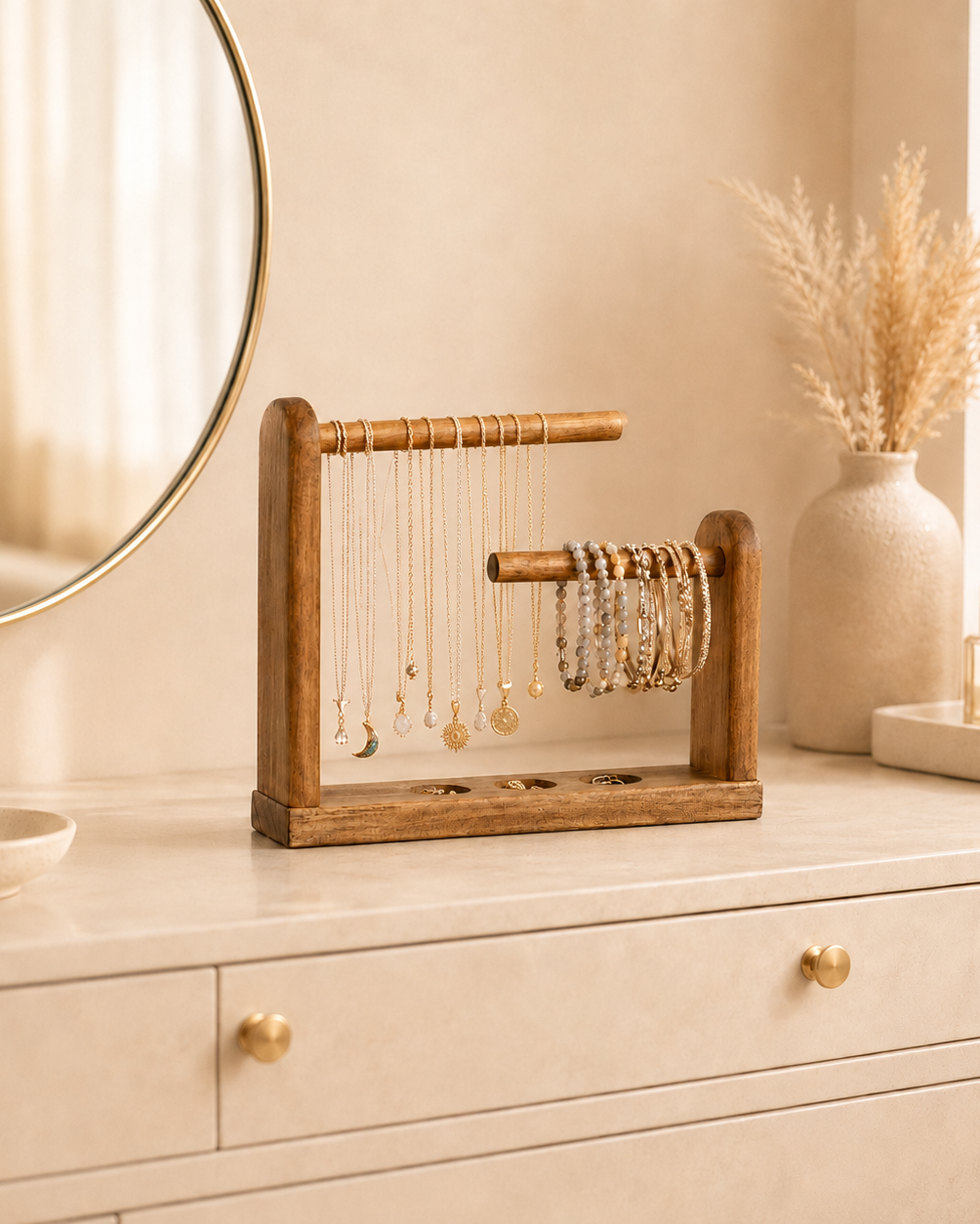 Le Bijoux Stand | Wooden Jewelry Organizer