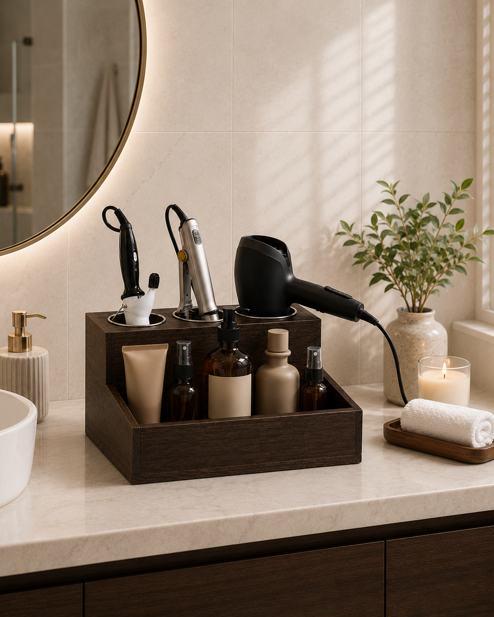 Le Beauty Ritual | Wooden Vanity Organizer