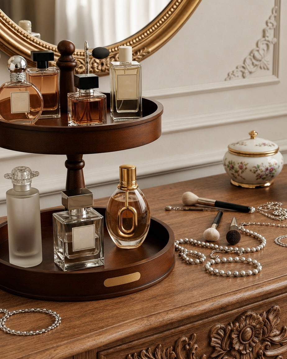 Le Carrousel à Parfums | 360° Wooden Perfume Organizer