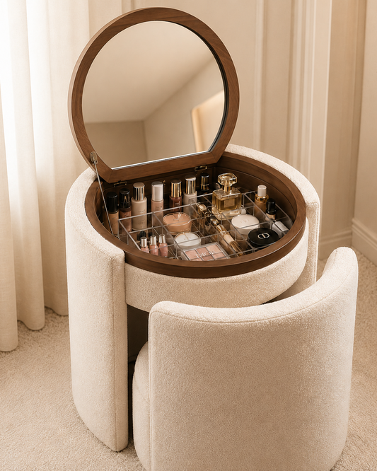 Le Vanity Secret | Hidden Makeup Storage Ottoman