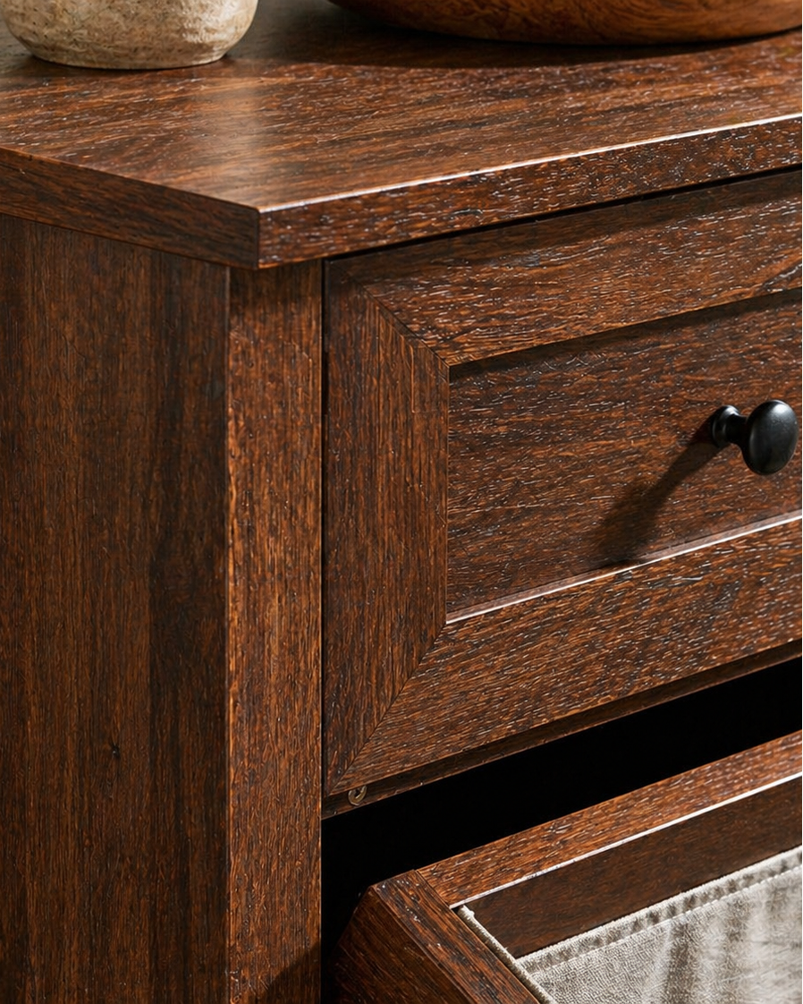 Le Laundry Hideaway | Wooden Laundry Basket Cabinet