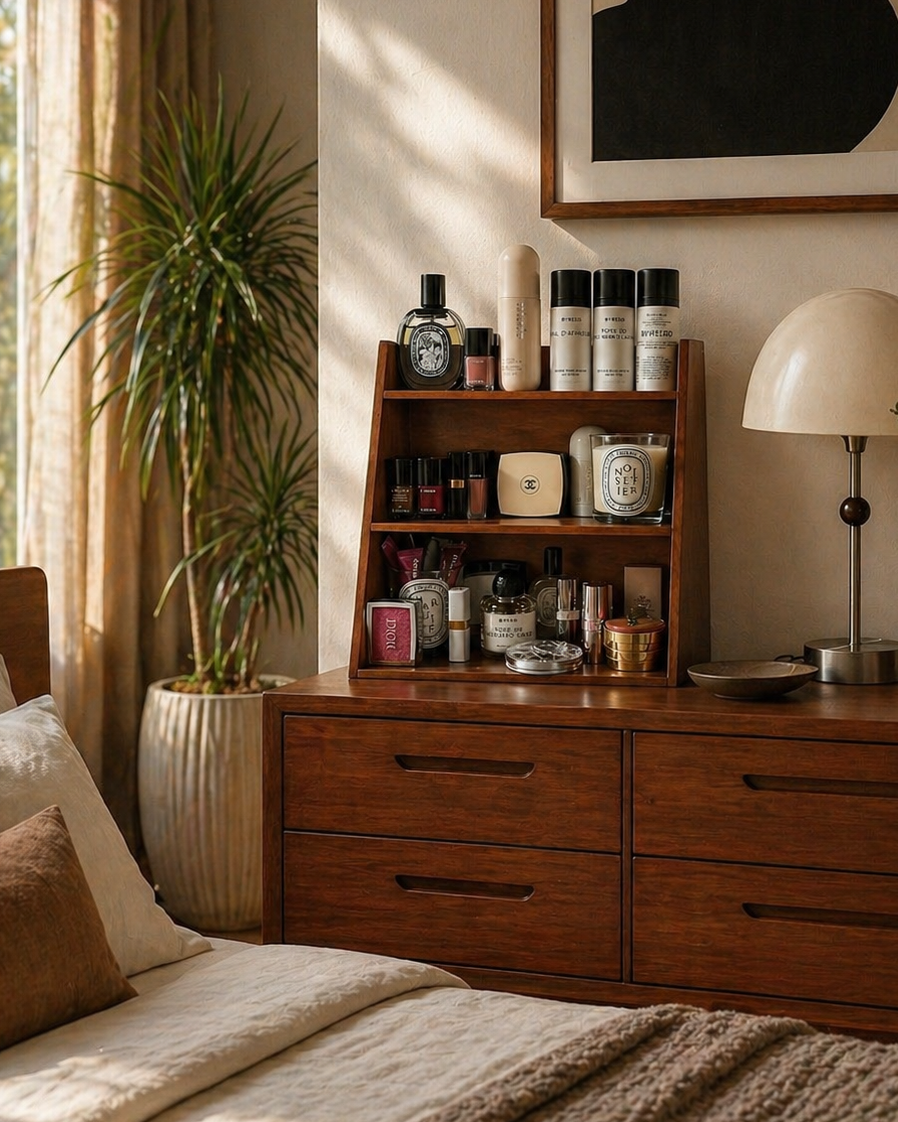Le Beauty Shelf | Wooden Vanity Organizer