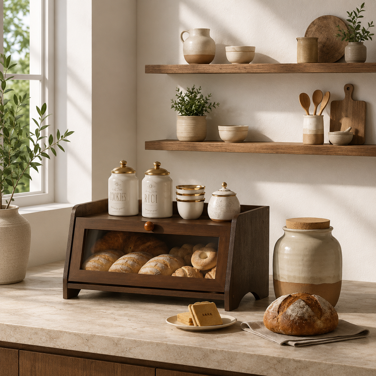 Le Daily Loaf | Wooden Bread Storage Box