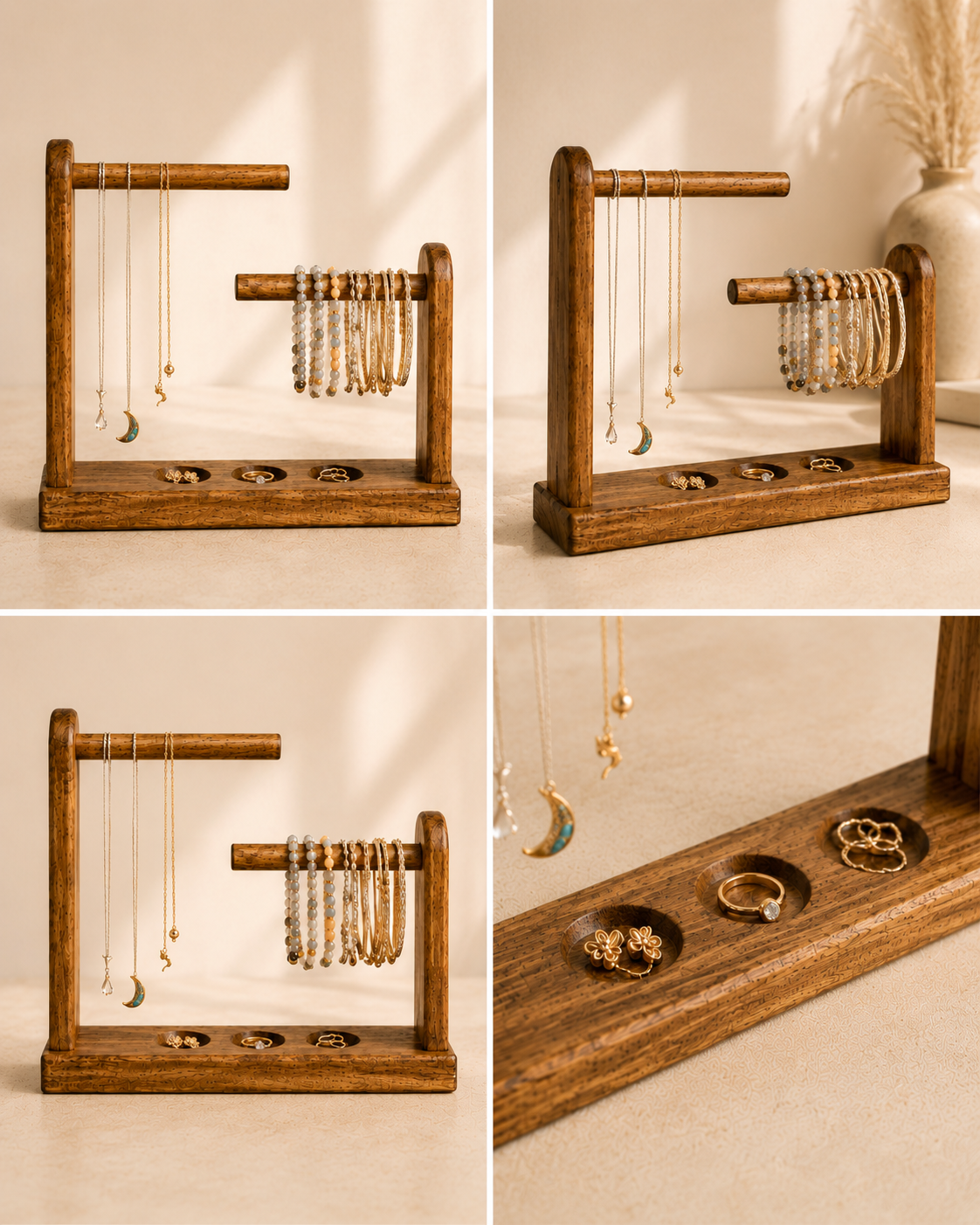 Le Bijoux Stand | Wooden Jewelry Organizer