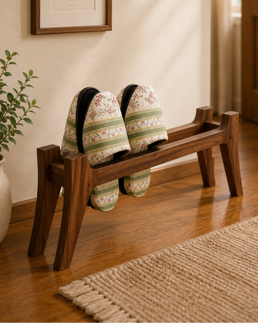 Le Lounge Perch | Wooden Slippers Display Stand